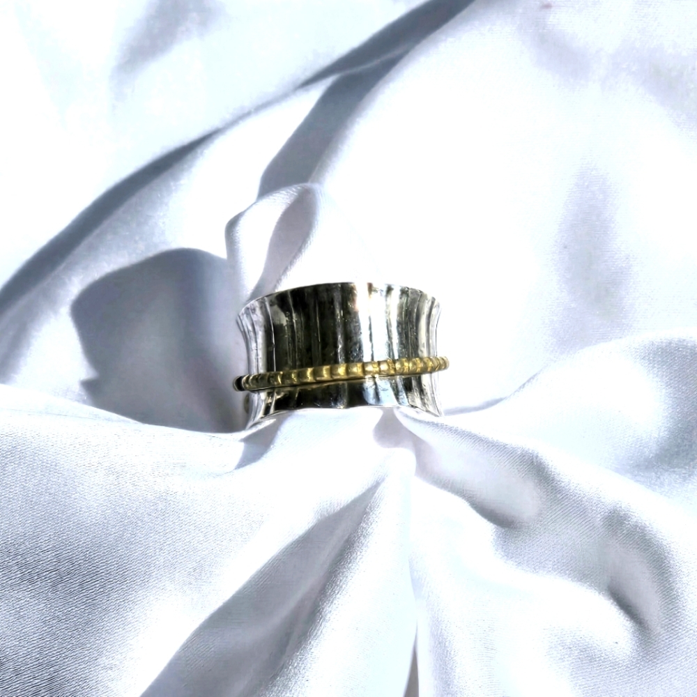 Sterling Silver Fidget Spinner Ring View 2